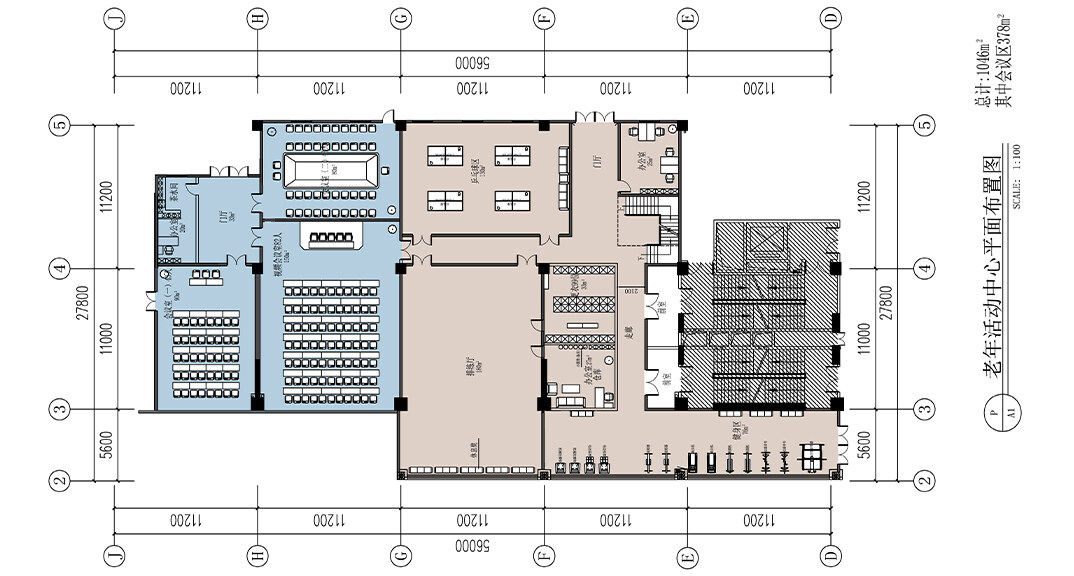 老年活動(dòng)中心840㎡工裝四層平面布局圖.jpg