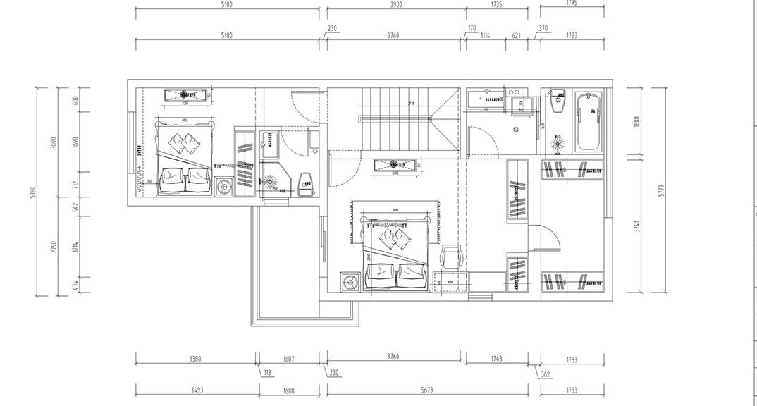 中歐國際城金茂墅220㎡別墅上疊二層戶型平面布局圖.jpg